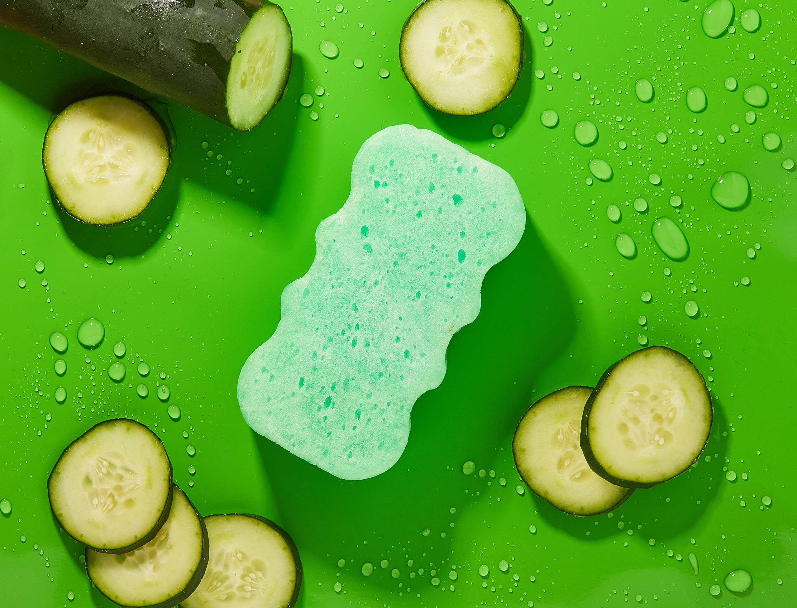 Spongeables sponge stored in dry, tidy bathroom after use