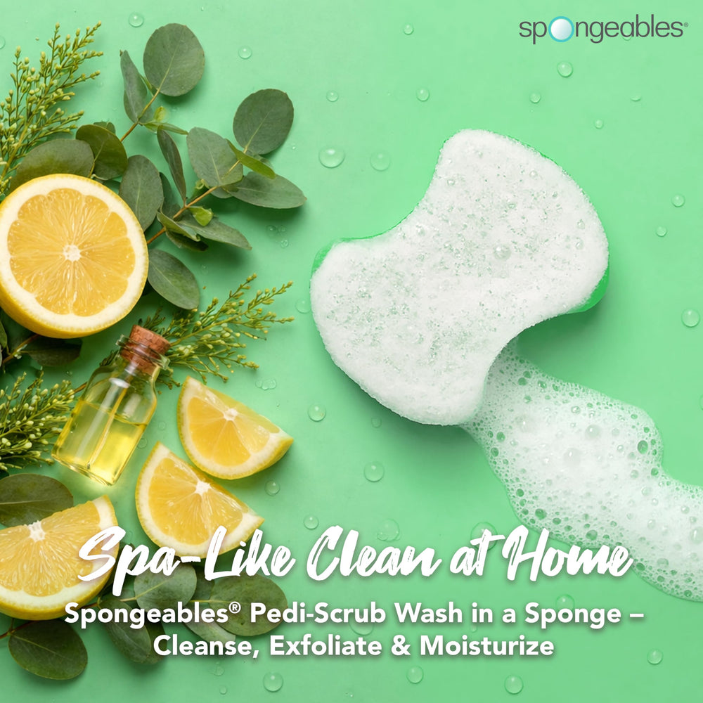 Spongeables exfoliante esponja con lado suave para masajes relajantes de pies