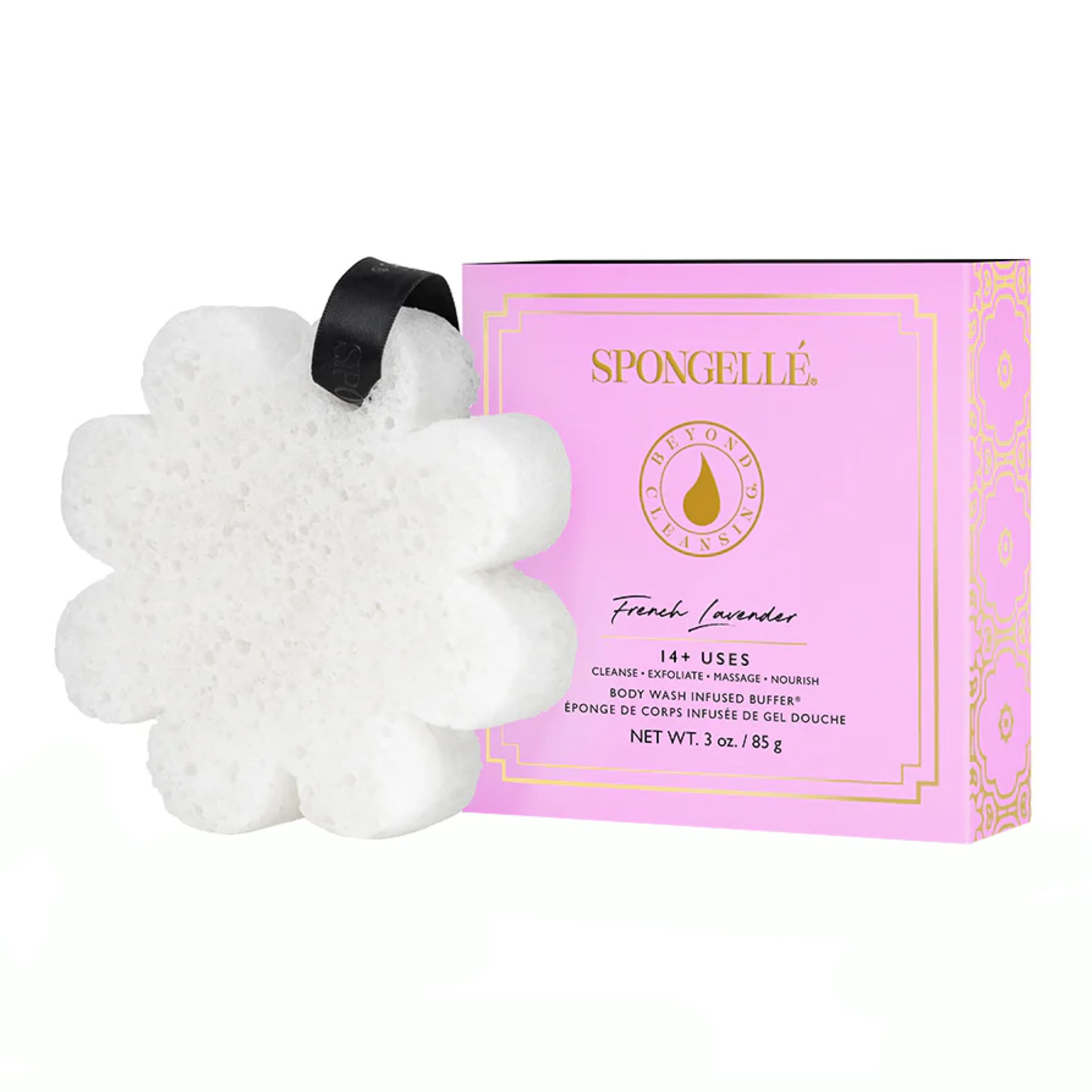 Spongellé French Lavender Buffer image 1 with built-in wash for spa-like exfoliation