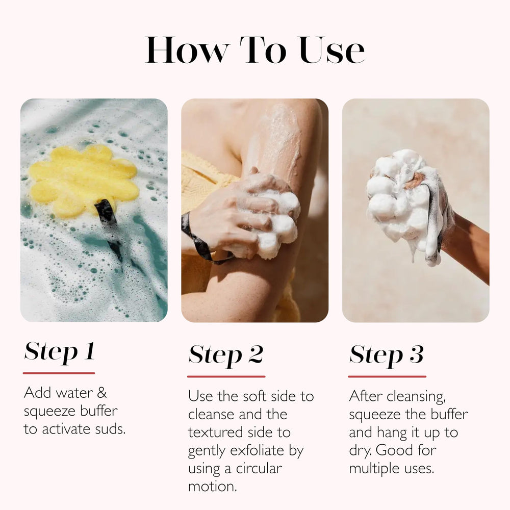 Spongellé Spongelato all-in-one buffer provides cleansing plus exfoliation in one product.