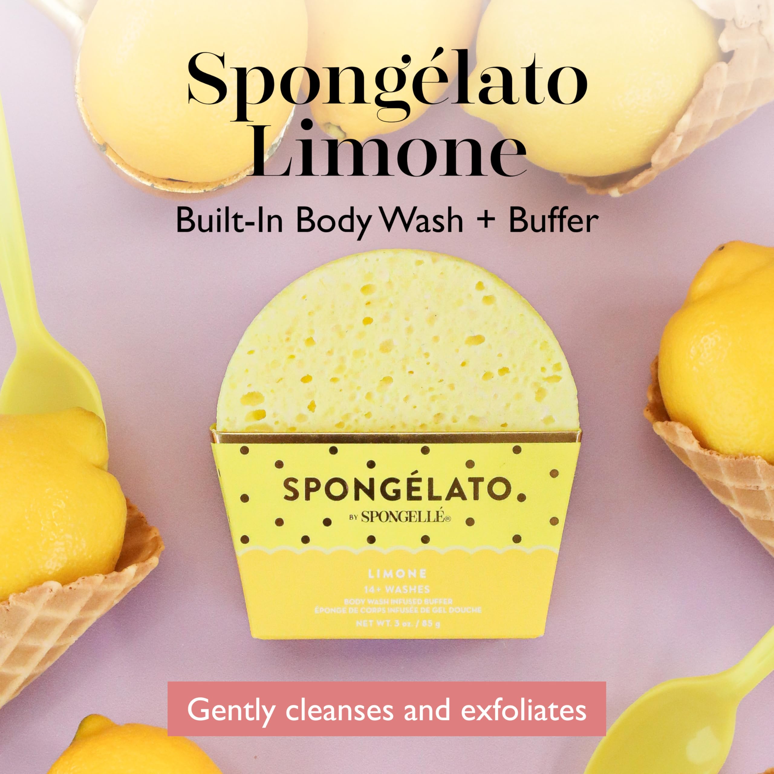 Spongelle Spongelato Frutti di Bosco scrub with fruity aroma and exfoliation