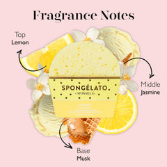 Spongelle Spongelato Pistachio exfoliation with creamy lather during shower