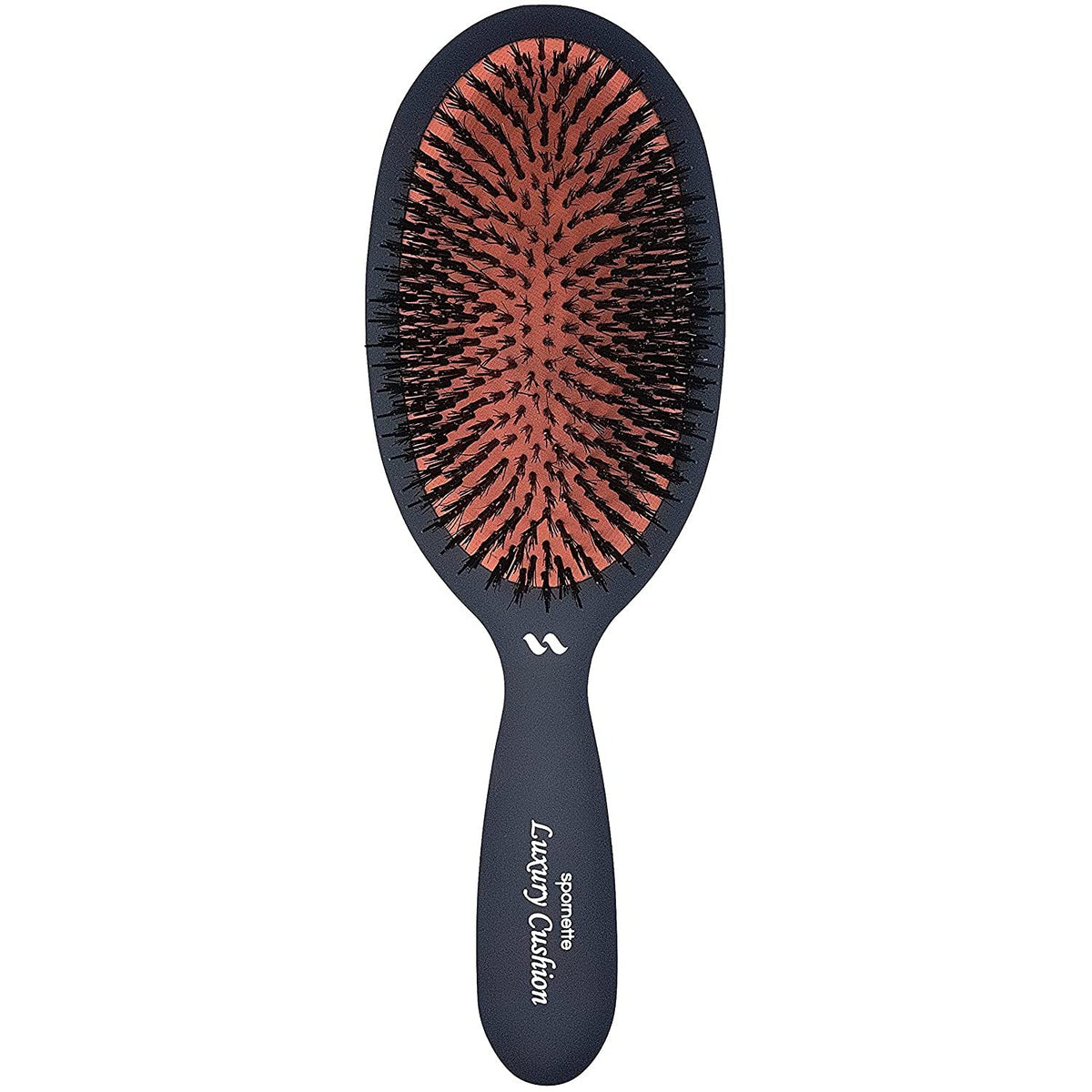 Spornette boar bristle brush large cushion close-up for smoothing