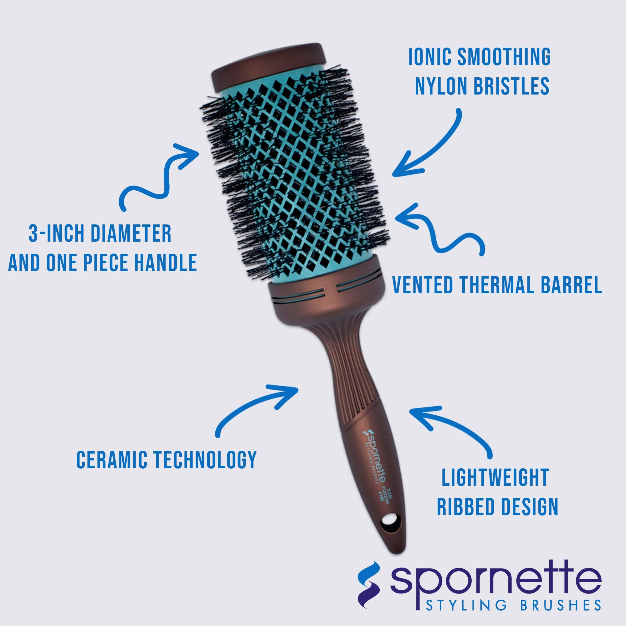 SPORNETTE Ion Fusion ideal for voluminous body on medium to long hair.
