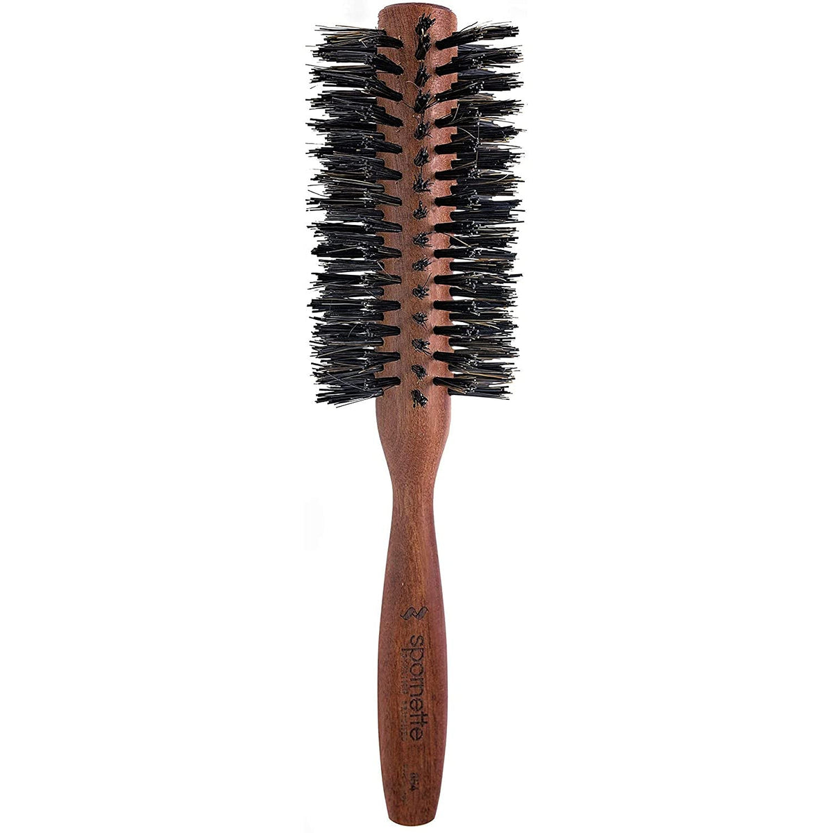 Spornette Italian round brush with 2.25-inch diameter adds lift during blowouts.