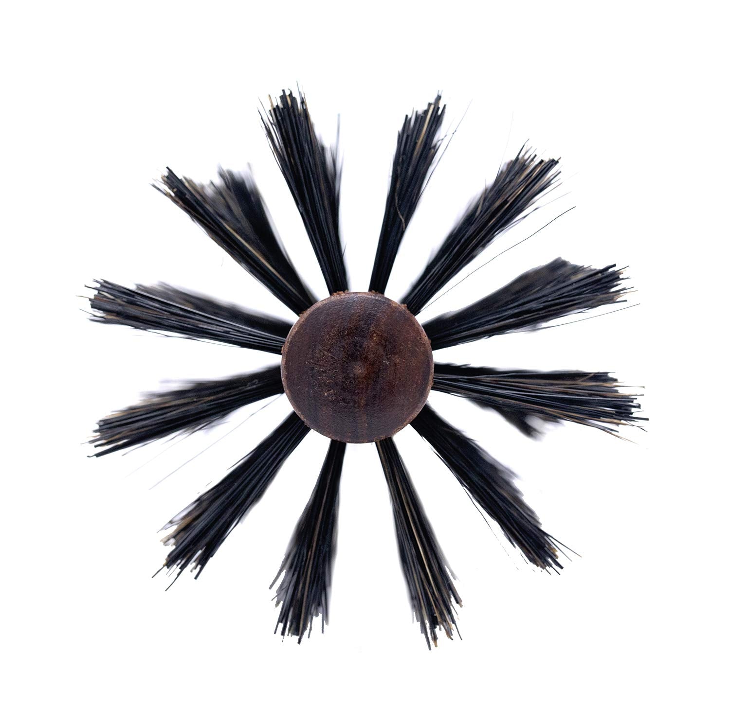 Spornette Italian Rounder in use with blow dryer for smooth, voluminous results.