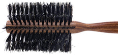 Spornette Italian Rounder bristles close-up highlighting natural boar bristles for shine.