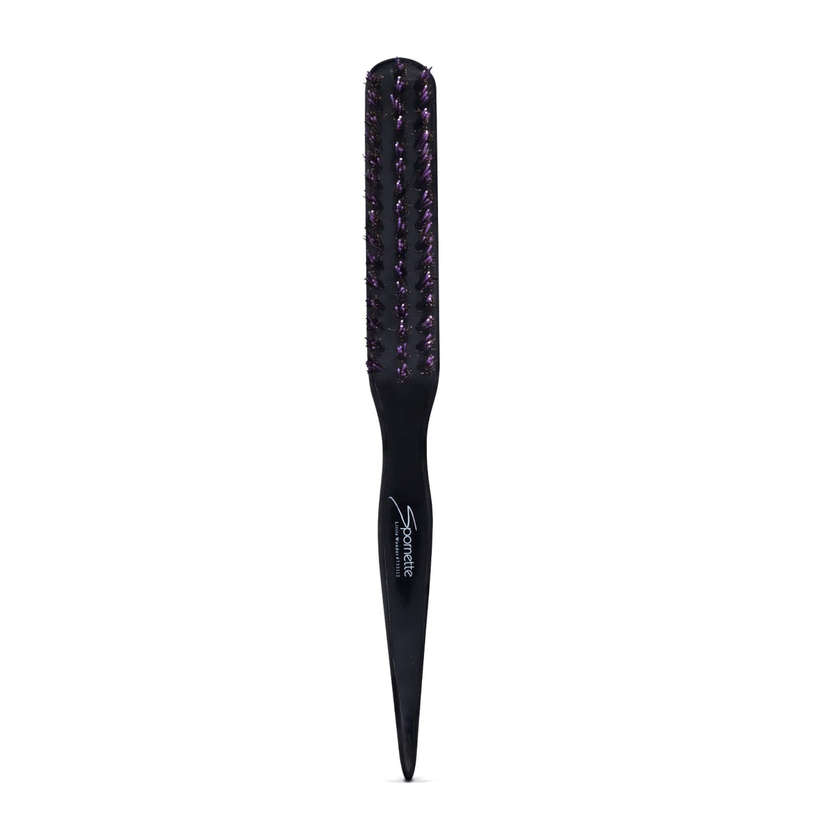 SPORNETTE Little Wonder purple teasing brush with 2-in-1 back-brushing and volume capabilities