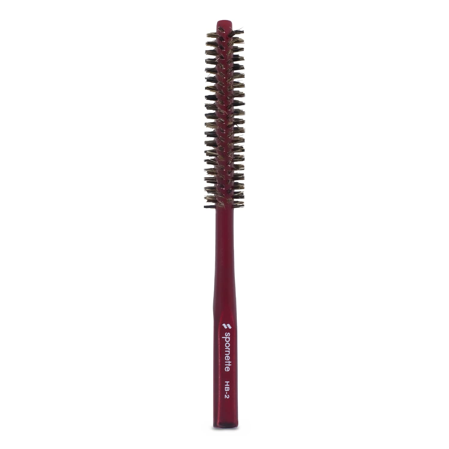 Spornette Mini Styler boar bristle 075-inch barrel for precise short-hair styling.