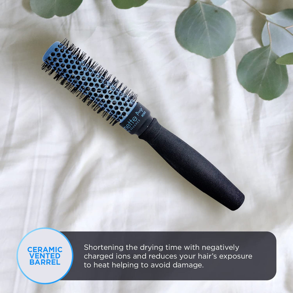 Spornette Prego tourmaline ceramic vented barrel speeds drying with ion-assisted heat.