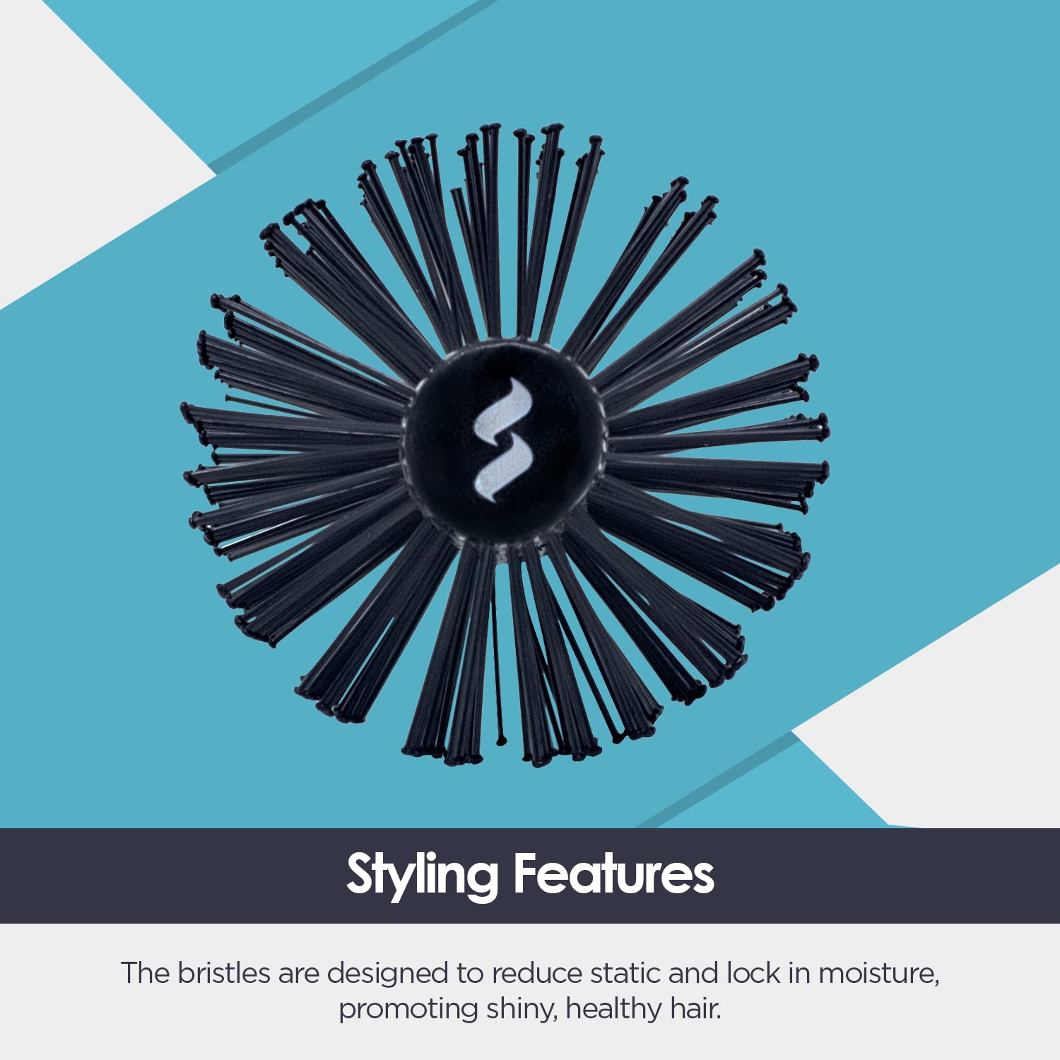 Spornette nylon bristles in action delivering faster drying and curl shaping