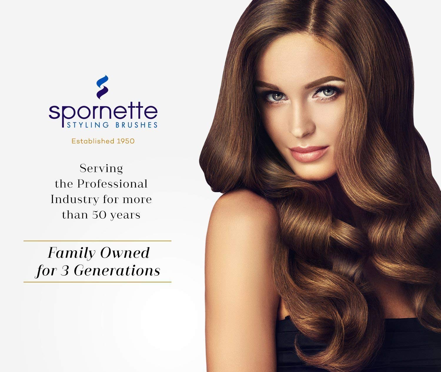 Spornette small round brush ideal for bangs and styling touchups.