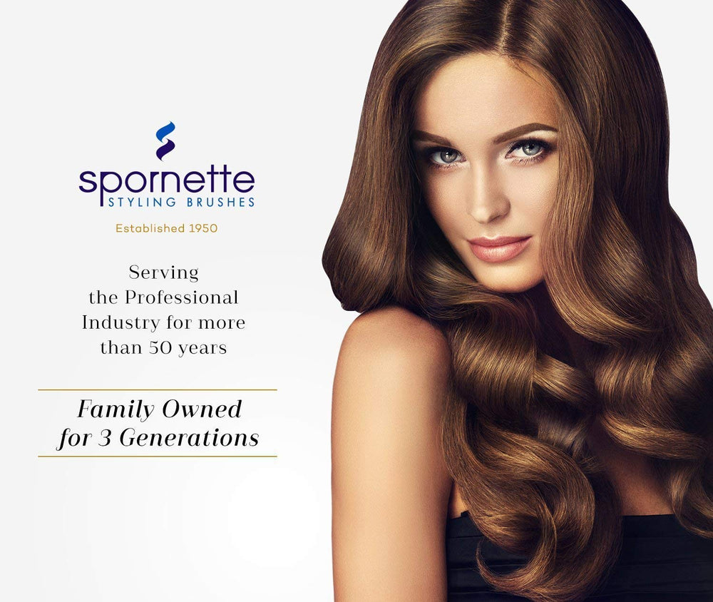 Spornette small round brush ideal for bangs and styling touchups.