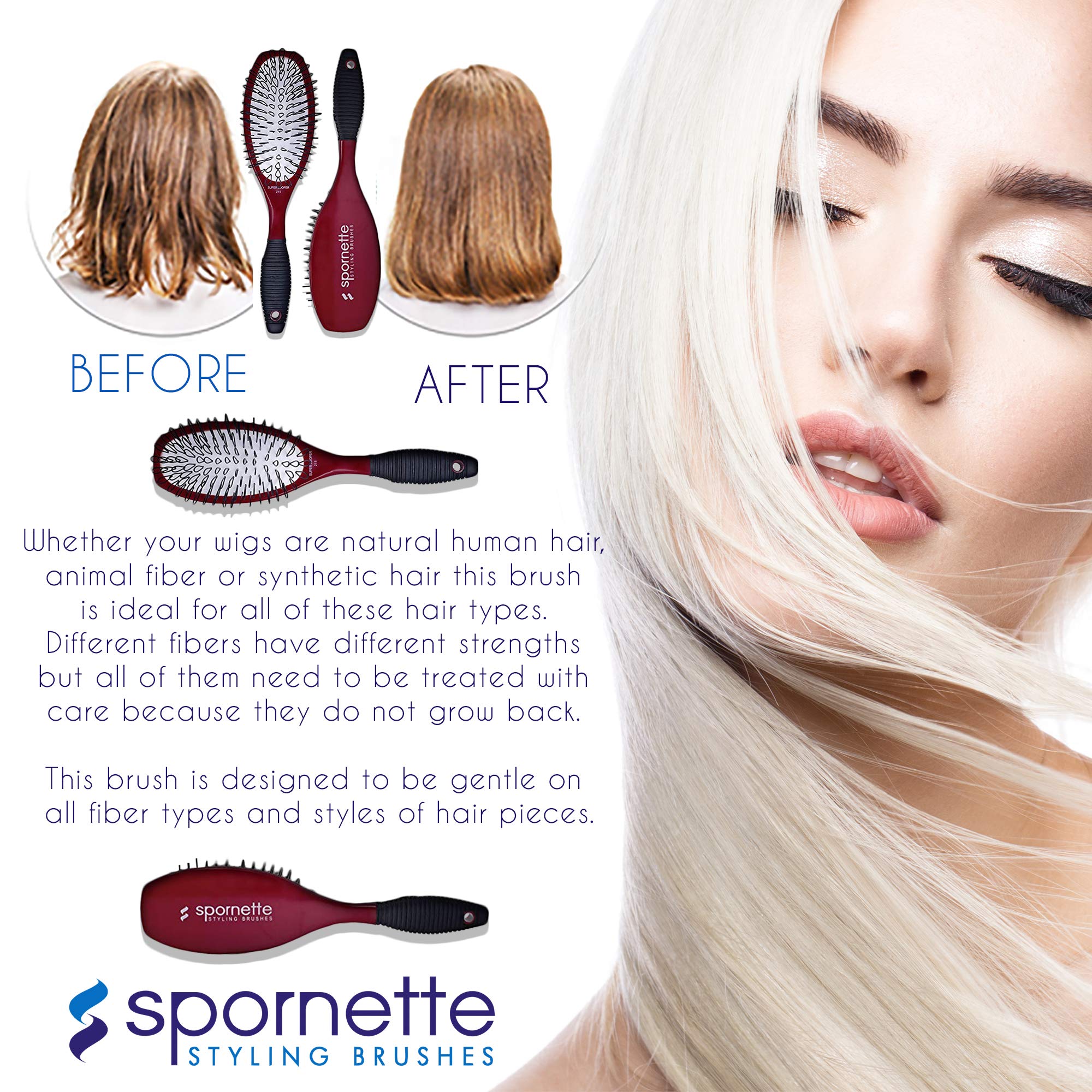 Spornette Super Looper offers gentle brushing for sensitive scalps