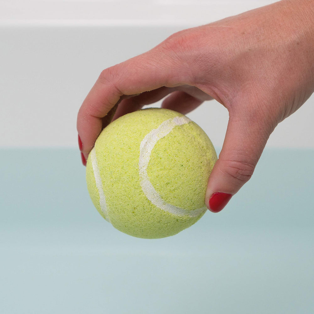 Sportigift individually wrapped tennis-ball bath bombs ideal as gifts.