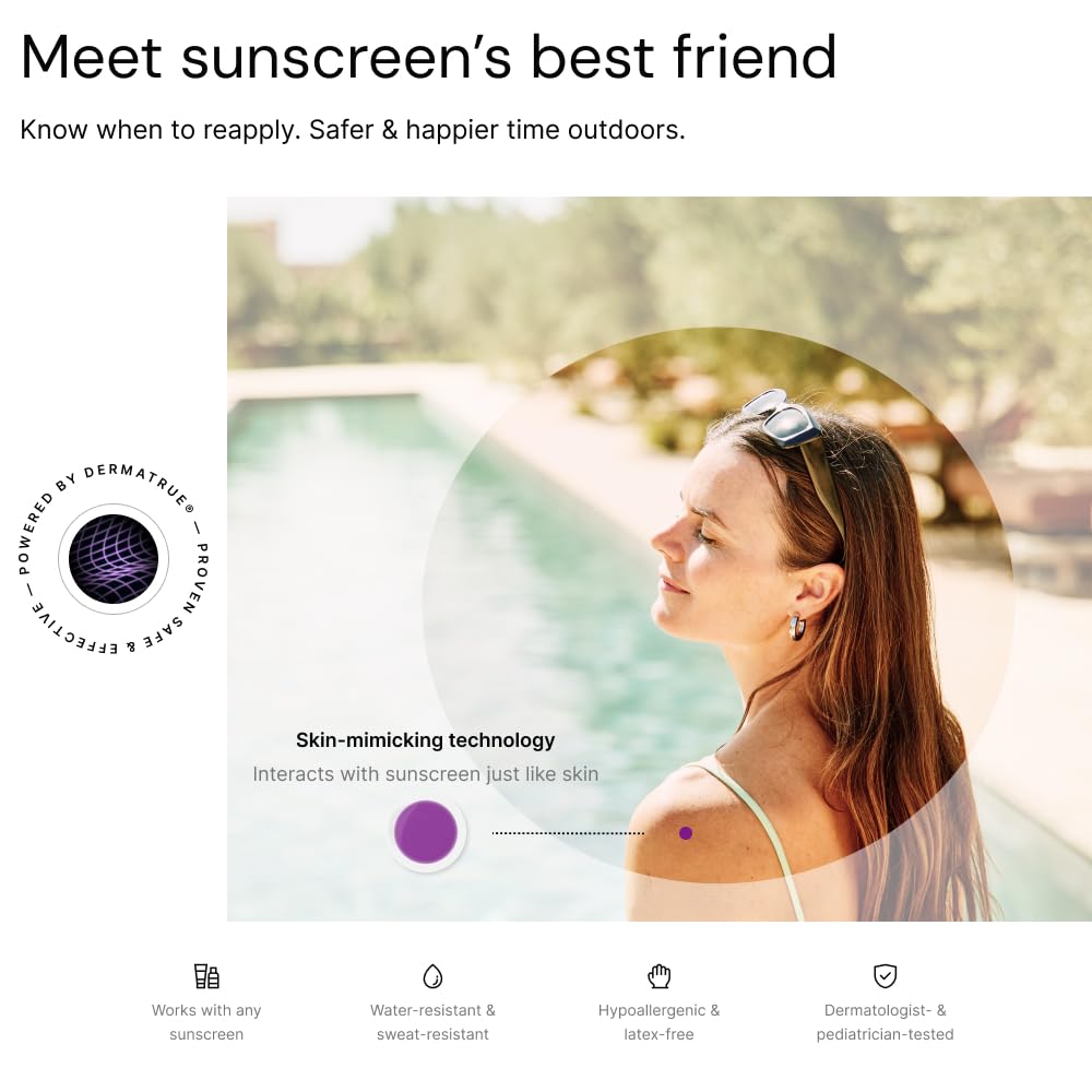 SpotMyUV sunscreen-coverage check visual helps confirm protection level.