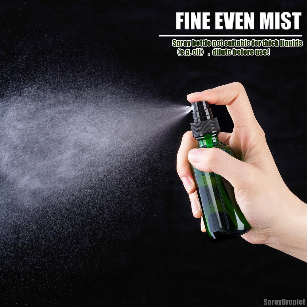 SprayDroplet green 2oz bottle display presents a stylish professional look for salons.