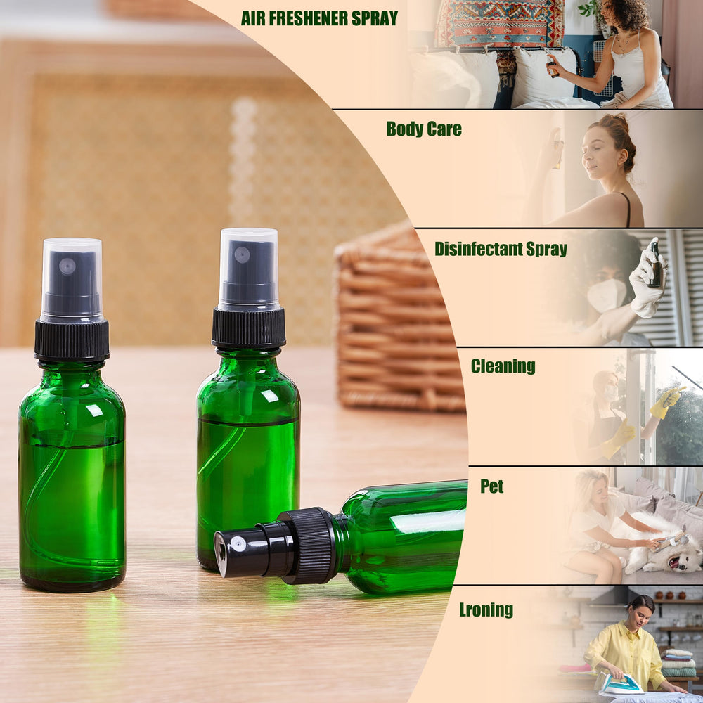SprayDroplet green 2oz skin-care mist for daily routines and lightweight cleansing.