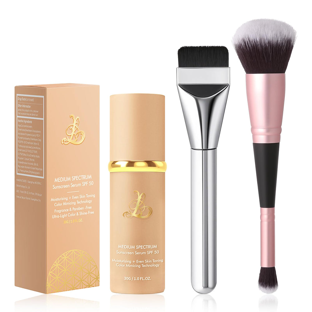 SPRINGSKY 4-in-1 foundation bottle shows color-change for natural skin-tone match.