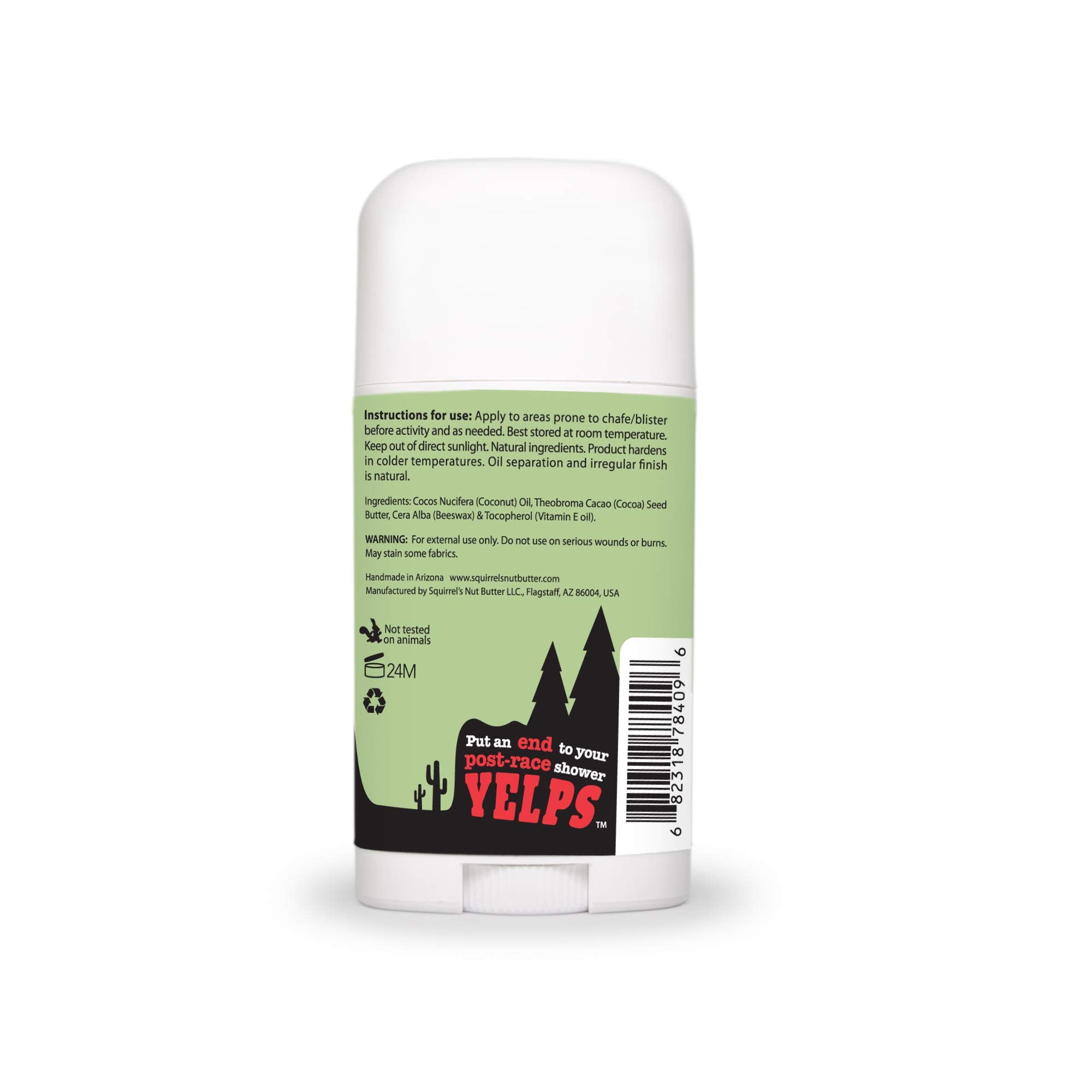 Squirrel's Nut Butter Anti Chafe Stick, award-winning for post-race comfort.