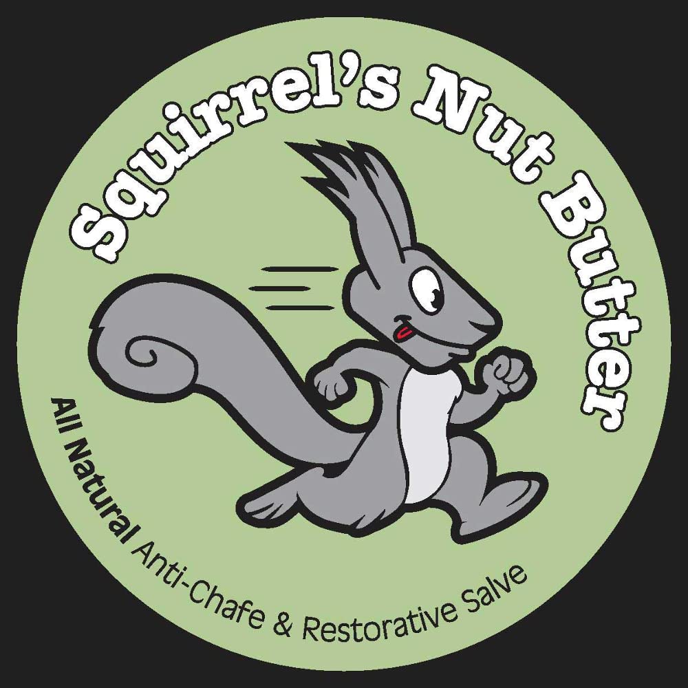 Squirrel's Nut Butter athlete-use packaging highlights versatile salve for workouts.