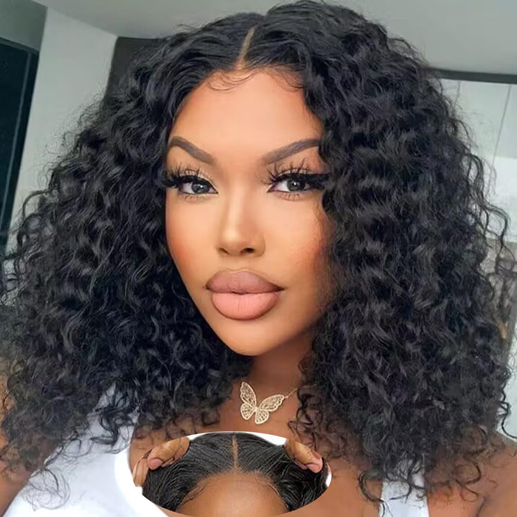 Srakuw wear-and-go glueless wig with 4x4 lace-front for quick, secure fit.