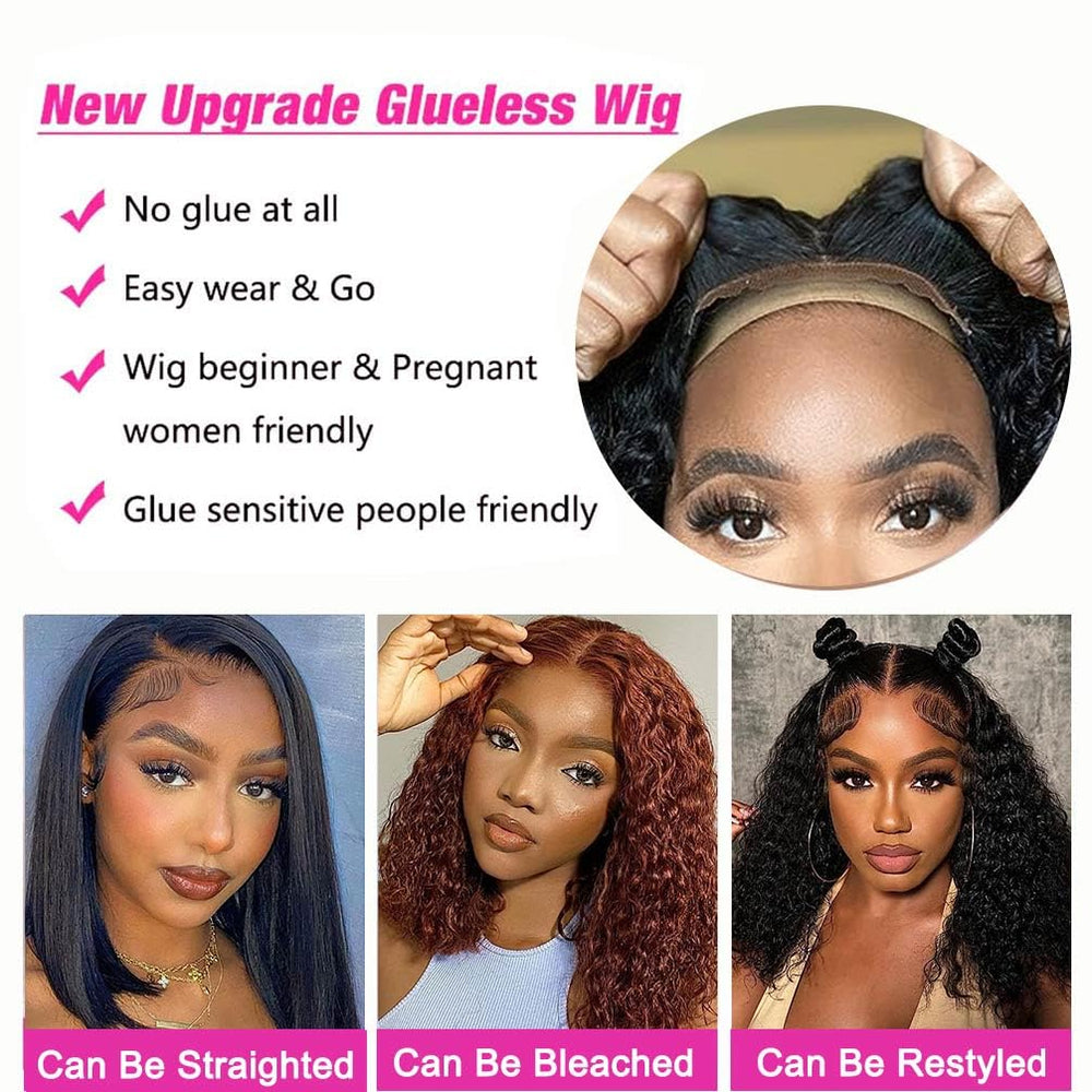 Srakuw glueless wig lace front detail showing natural hairline and parting options