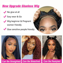 Srakuw glueless wig lace front detail showing natural hairline and parting options