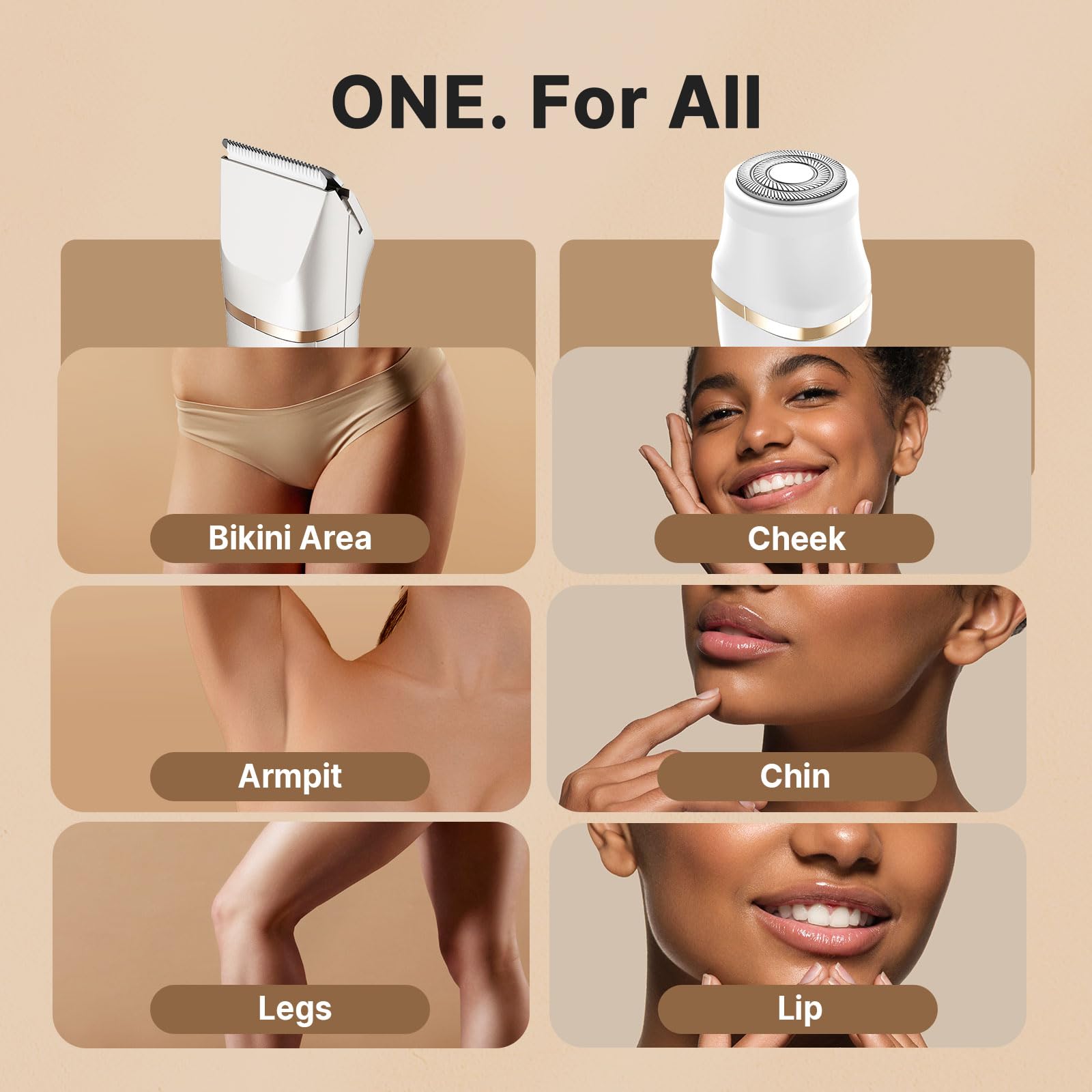 Srbydt bikini trimmer body-trimmer-head enables versatile grooming across the body.