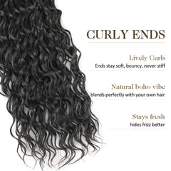 Srcdtvlk boho island twist crochet hair 24in curly ends for soft finish.