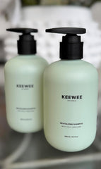 SRILabs KEEWEE shampoo ingredients show biotin and niacinamide for fuller-looking strands.