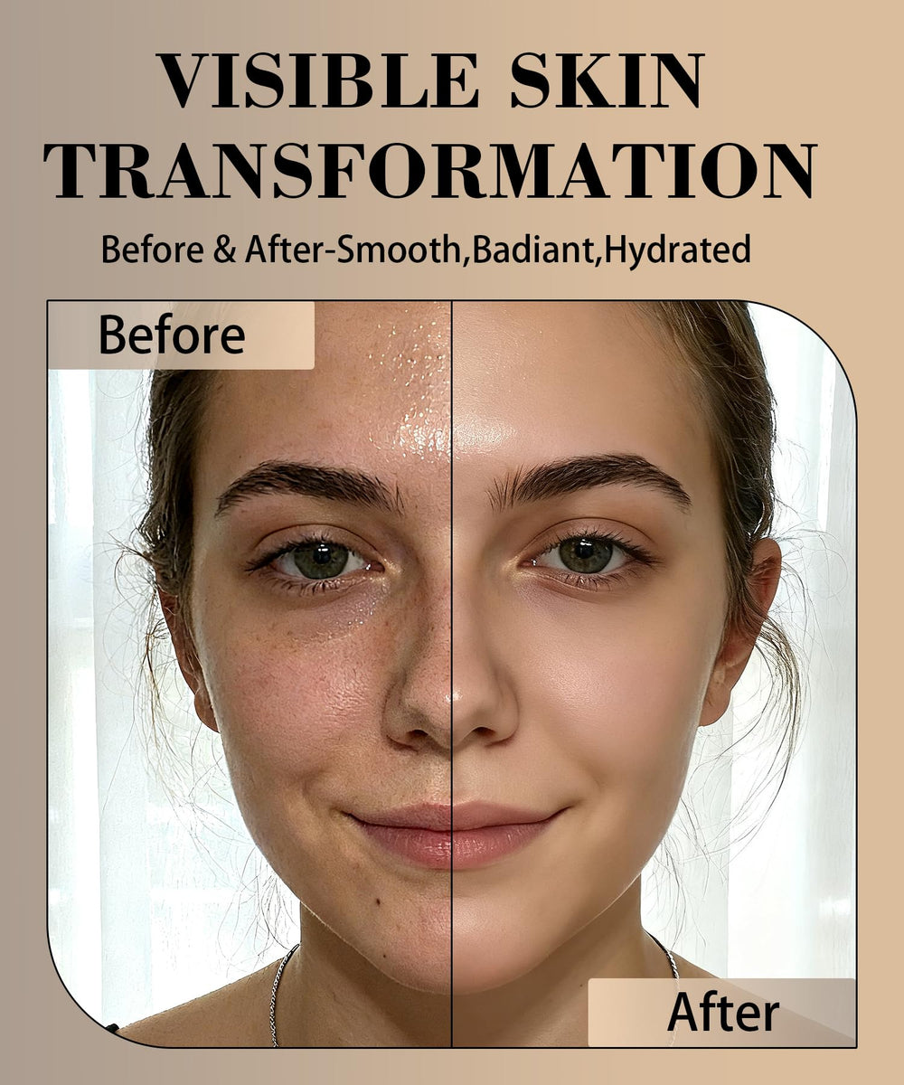 SRIOIO hyaluronic acid-enriched serum scene indicating improved moisture and tone.