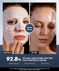 Srripo Radiant Glow Mask featuring Galactomyces ferment for deep hydration.