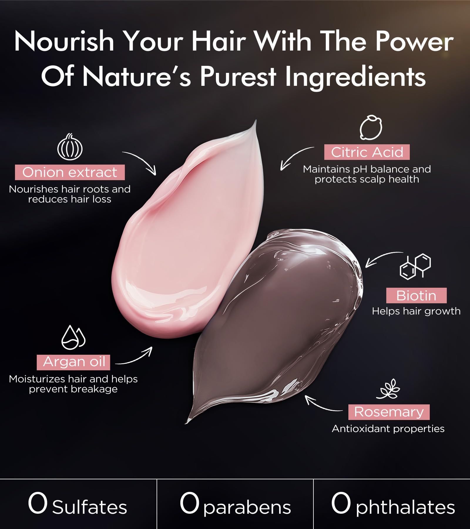 Srripo sulfate-free and paraben-free label signaling gentler, safer hair care