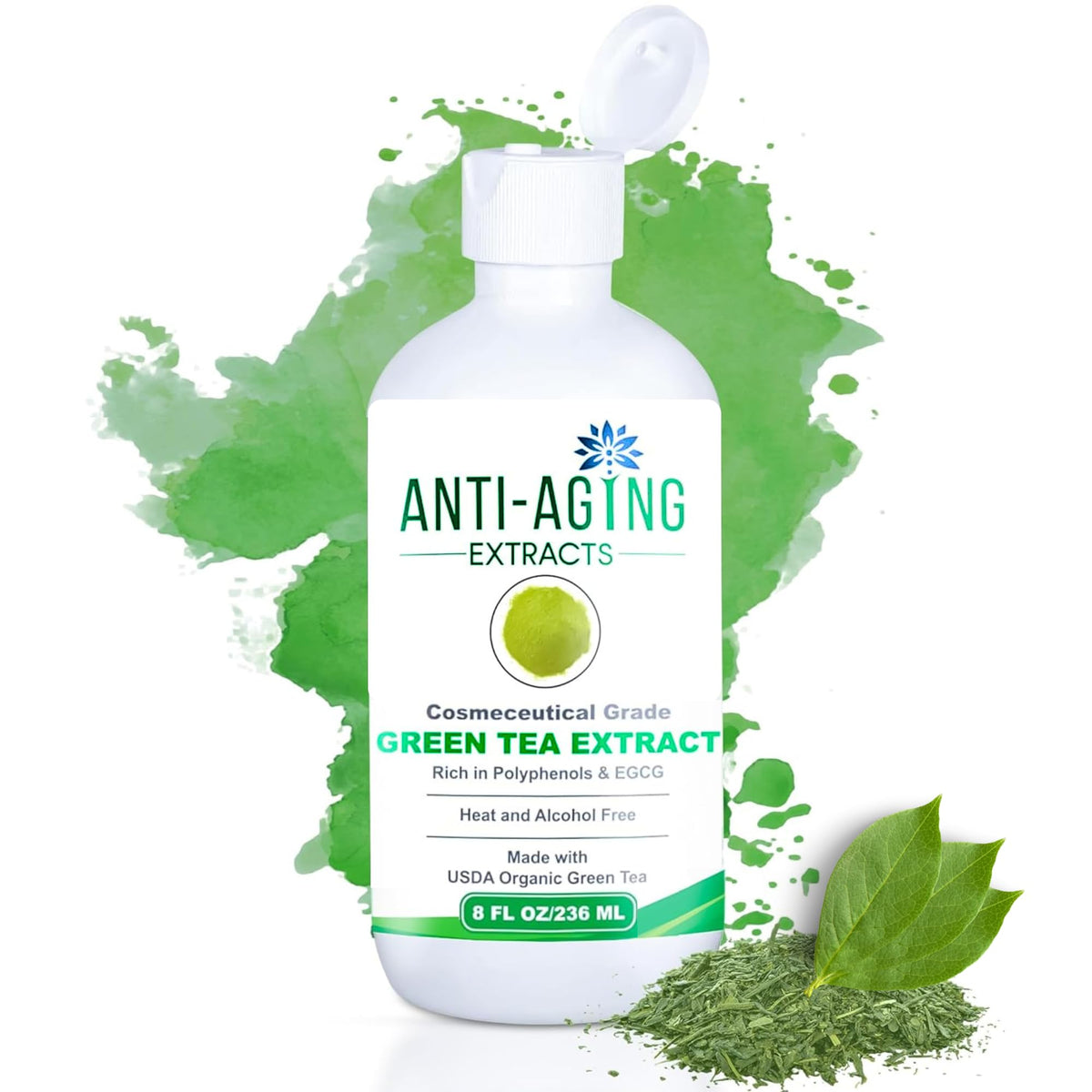 St. Croix Pure Green Tea Extract bottle supports skin and hair antioxidants.