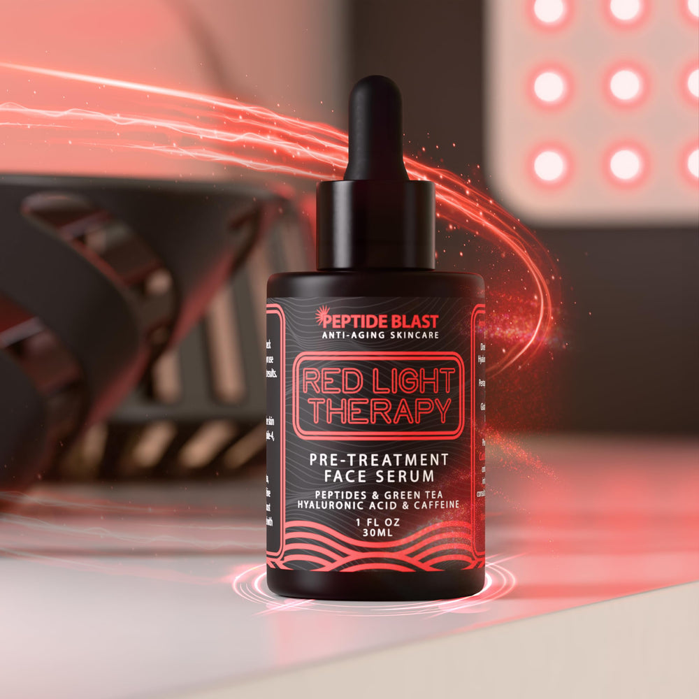 St. Croix red light activation serum dropper dispensing for quick hydration before sessions.