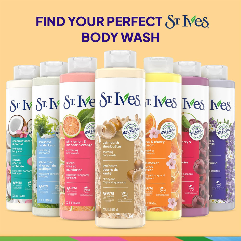 St. Ives bathroom scene suggests easy, refreshing daily shower routine