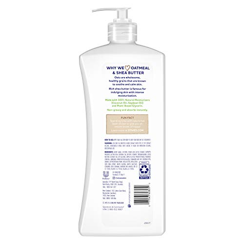St. Ives soothing lotion seen being absorbed quickly into dry skin.