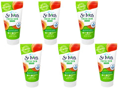 St. Ives Fresh Skin Scrub jar apricot close-up promoting radiant, smooth complexion.
