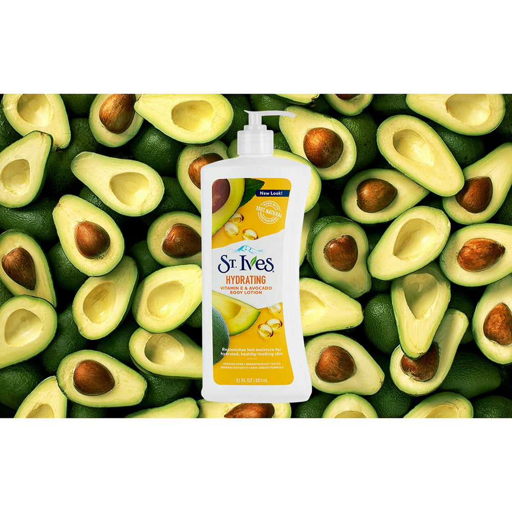 St. Ives lotion dermatologist tested badge communicates trusted care.