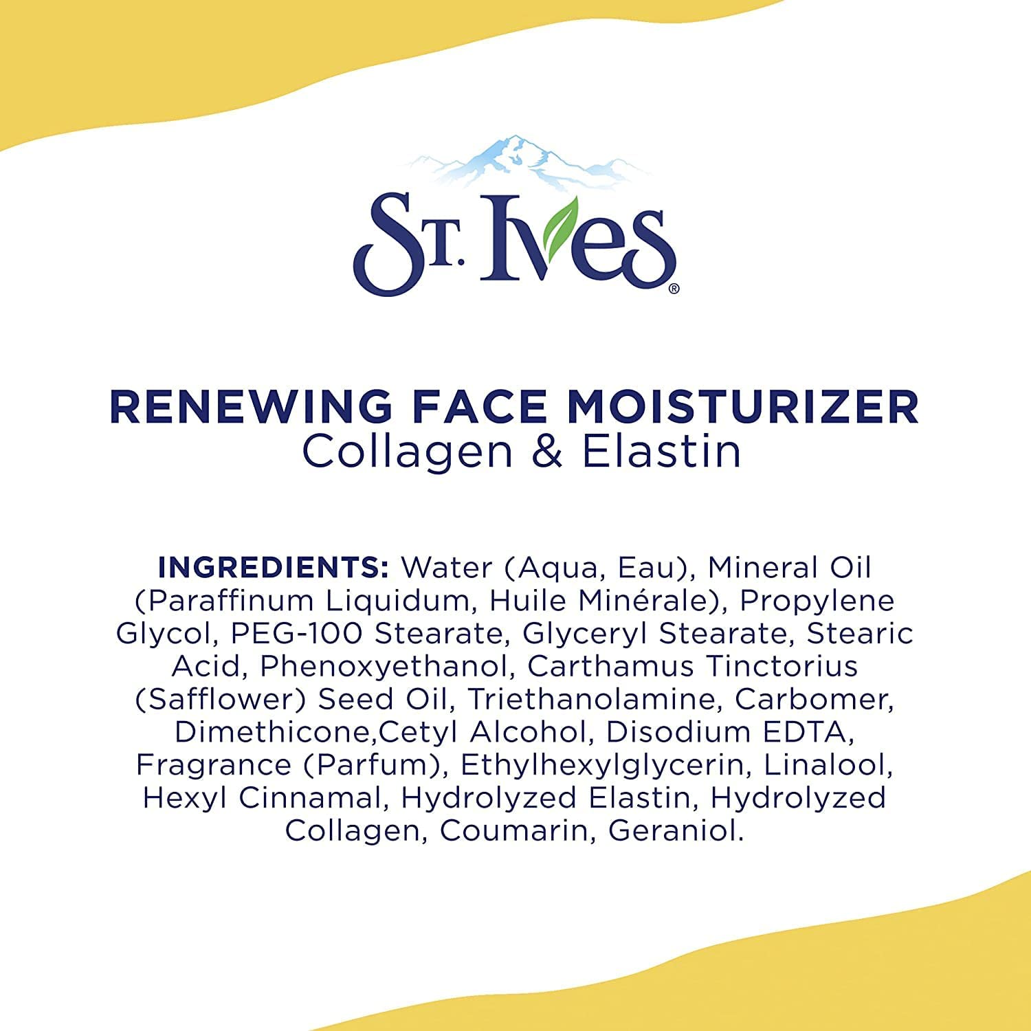 St. Ives Renewing Collagen Elastin Moisturizer in hand shows portable daily use