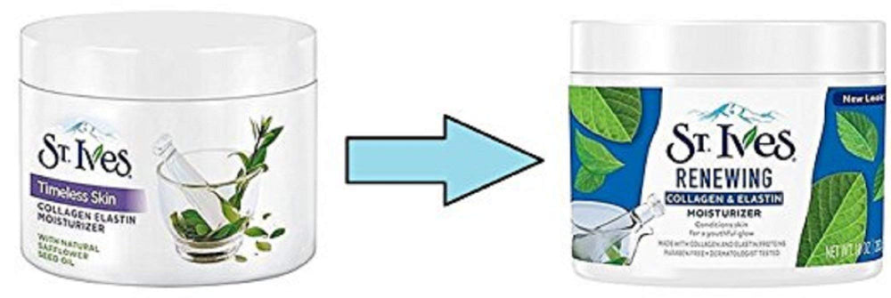 St. Ives Renewing Collagen Elastin Moisturizer pack-back highlights benefits and usage tips