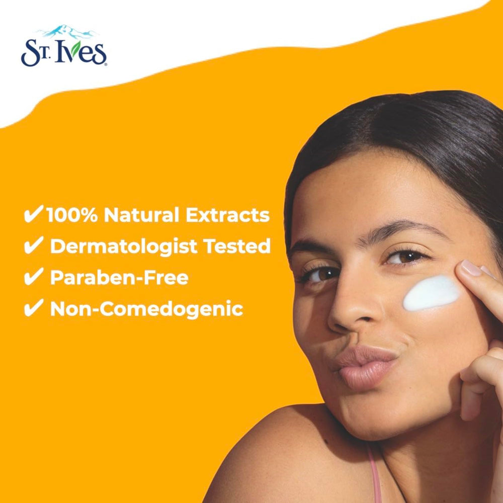 St. Ives cream swirl on skin suggests smoothing and a soft finish