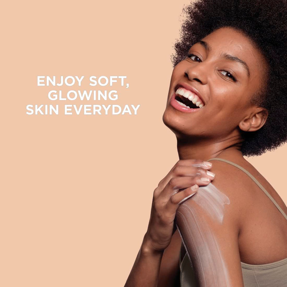 St. Ives rich, creamy lotion texture shown on skin with no greasiness.