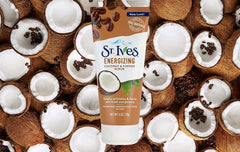 St. Ives Rise and Energize coconut-coffee fragrance aroma awakens senses
