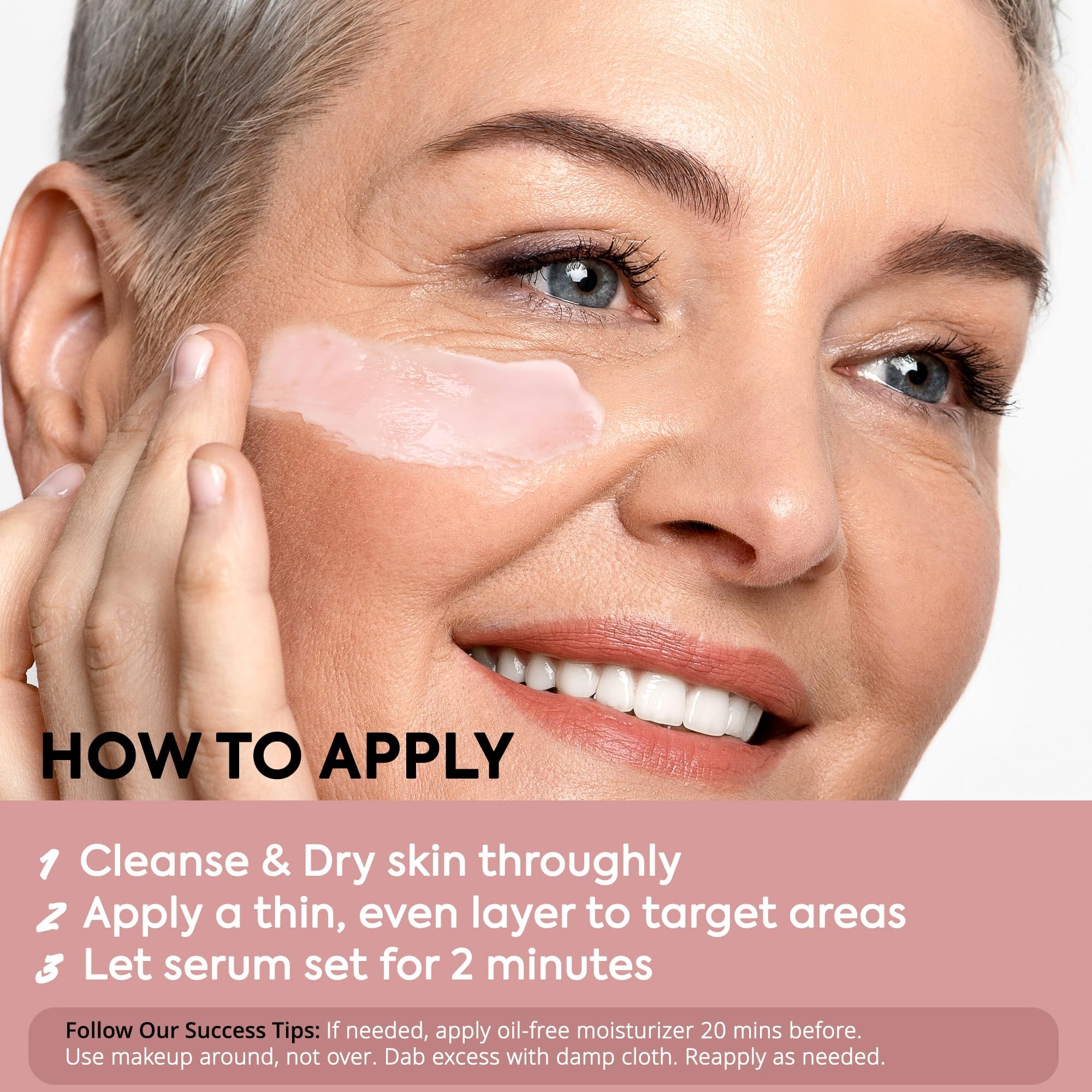 St. Mege peptide formula close-up supporting smoother, firmer skin.