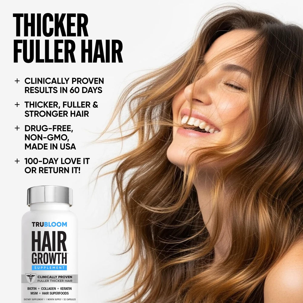 St. Tropica Tru Bloom user with longer thicker hair appearance.