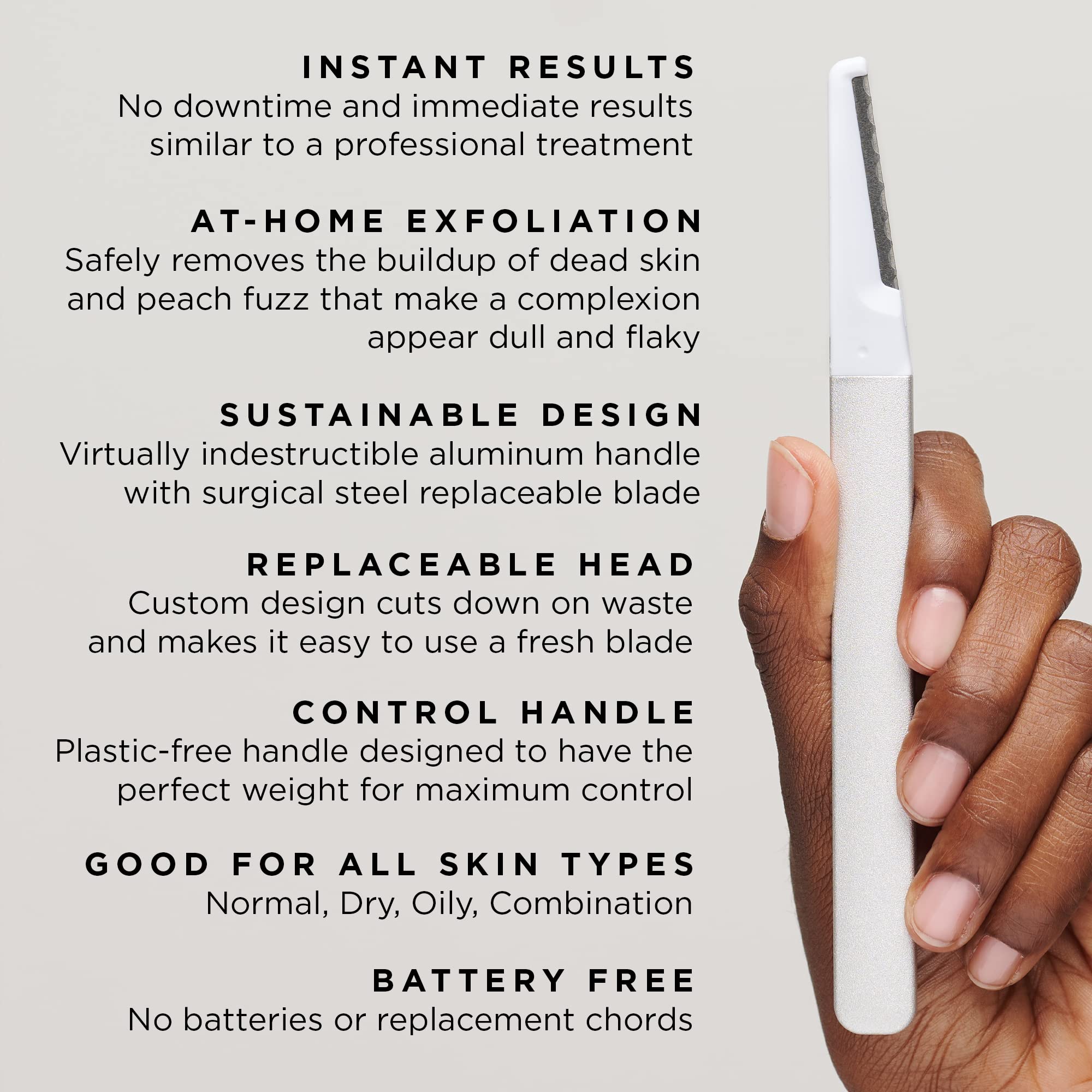 StackedSkincare tool-fit image demonstrates seamless compatibility with Dermaplane Tool