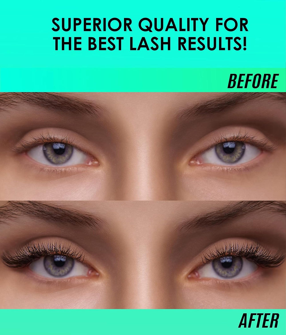 STACY LASH 10ml bottle close-up promotes compact size and long-lasting supply.