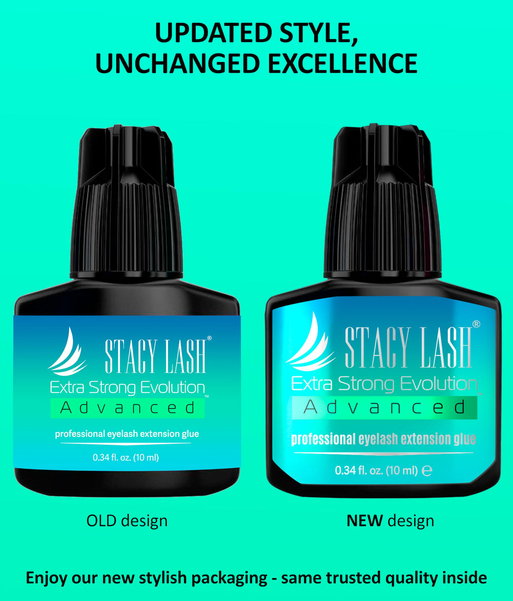 STACY LASH glue nozzle closeup shows precise application for controlled lash extensions.